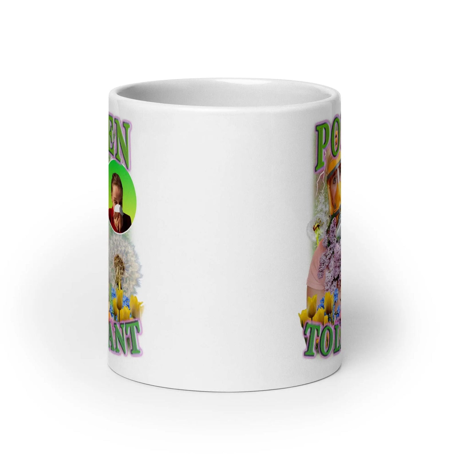 Pollen tolerant White glossy mug - Orbital Clothing