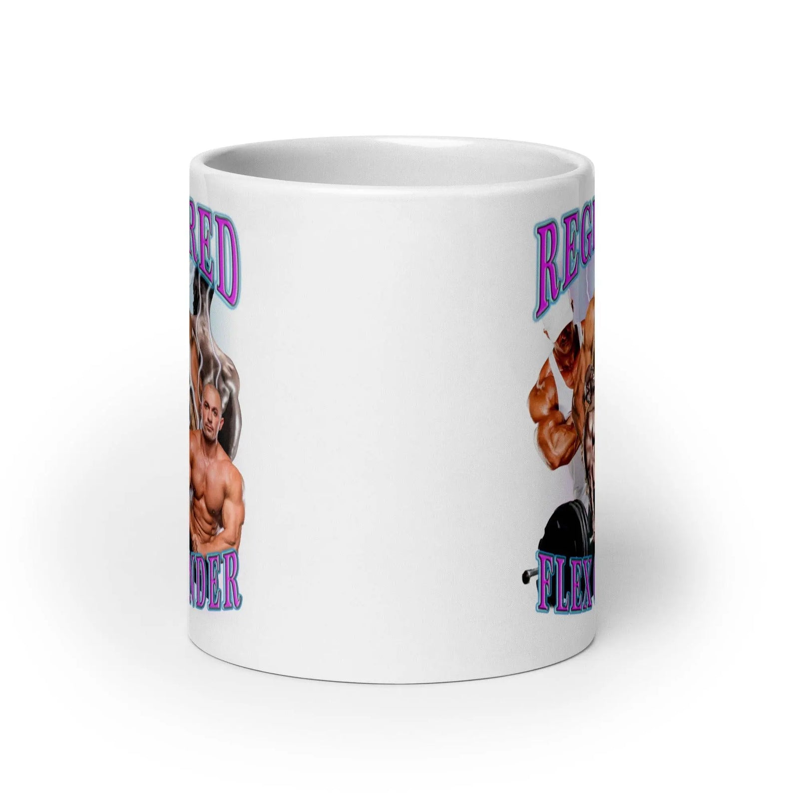 Registered Flex Offender White glossy mug - Orbital Clothing