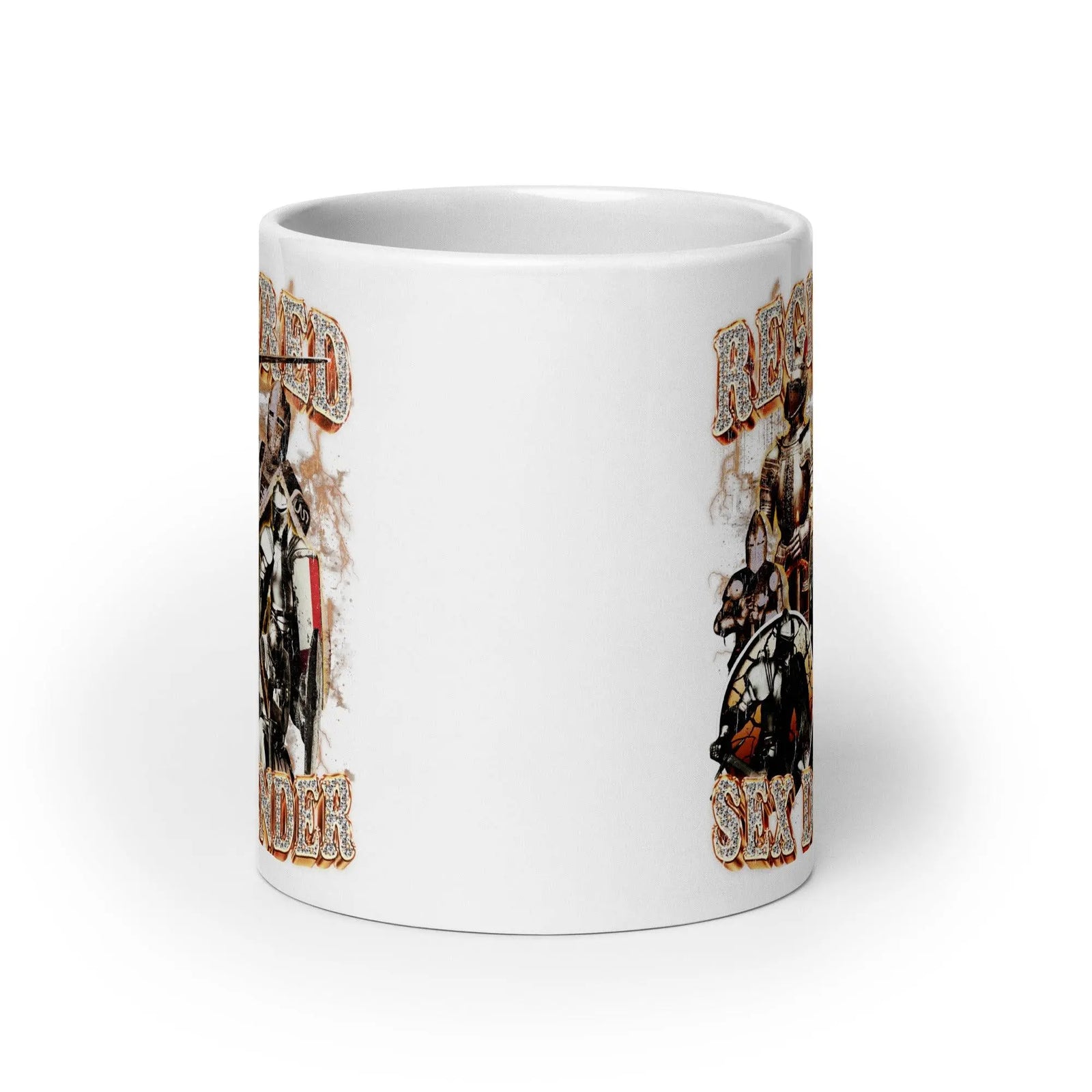Registered Sex Defender White glossy mug - Orbital Clothing