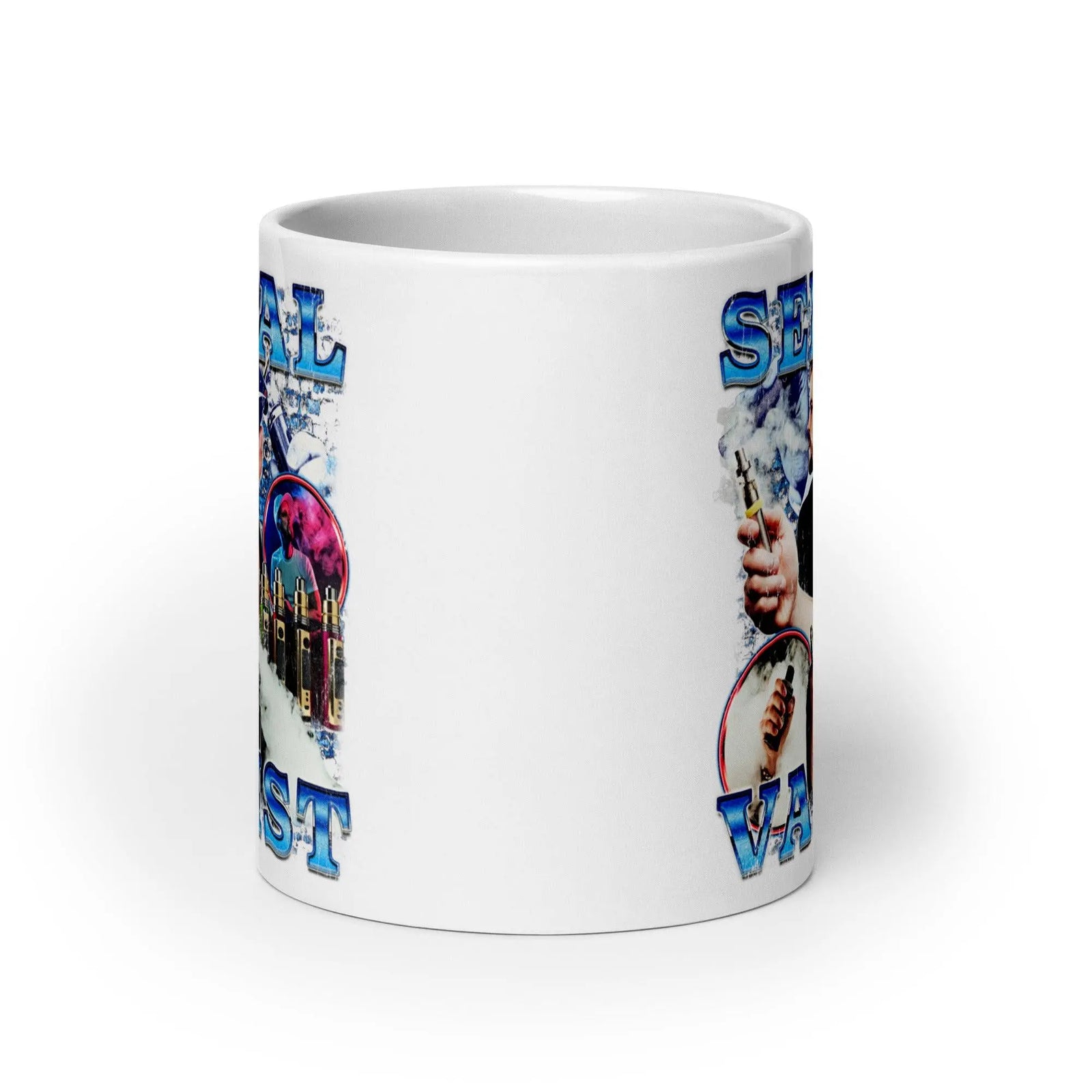 Serial Vapist White glossy mug - Orbital Clothing