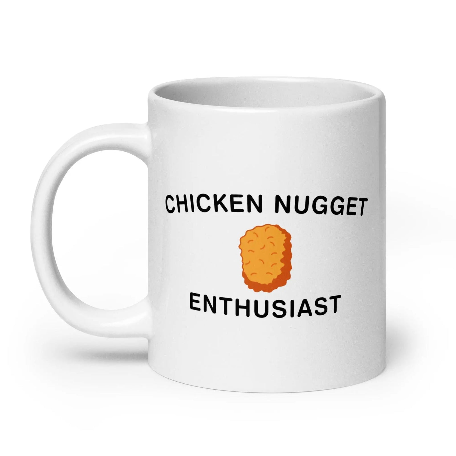 Chicken Nugget Enthusiast White glossy mug - Orbital Clothing