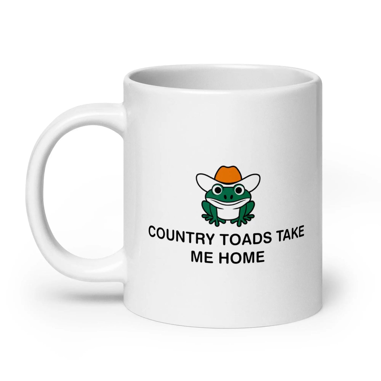 Country Toads Take Me Home White glossy mug - Orbital Clothing