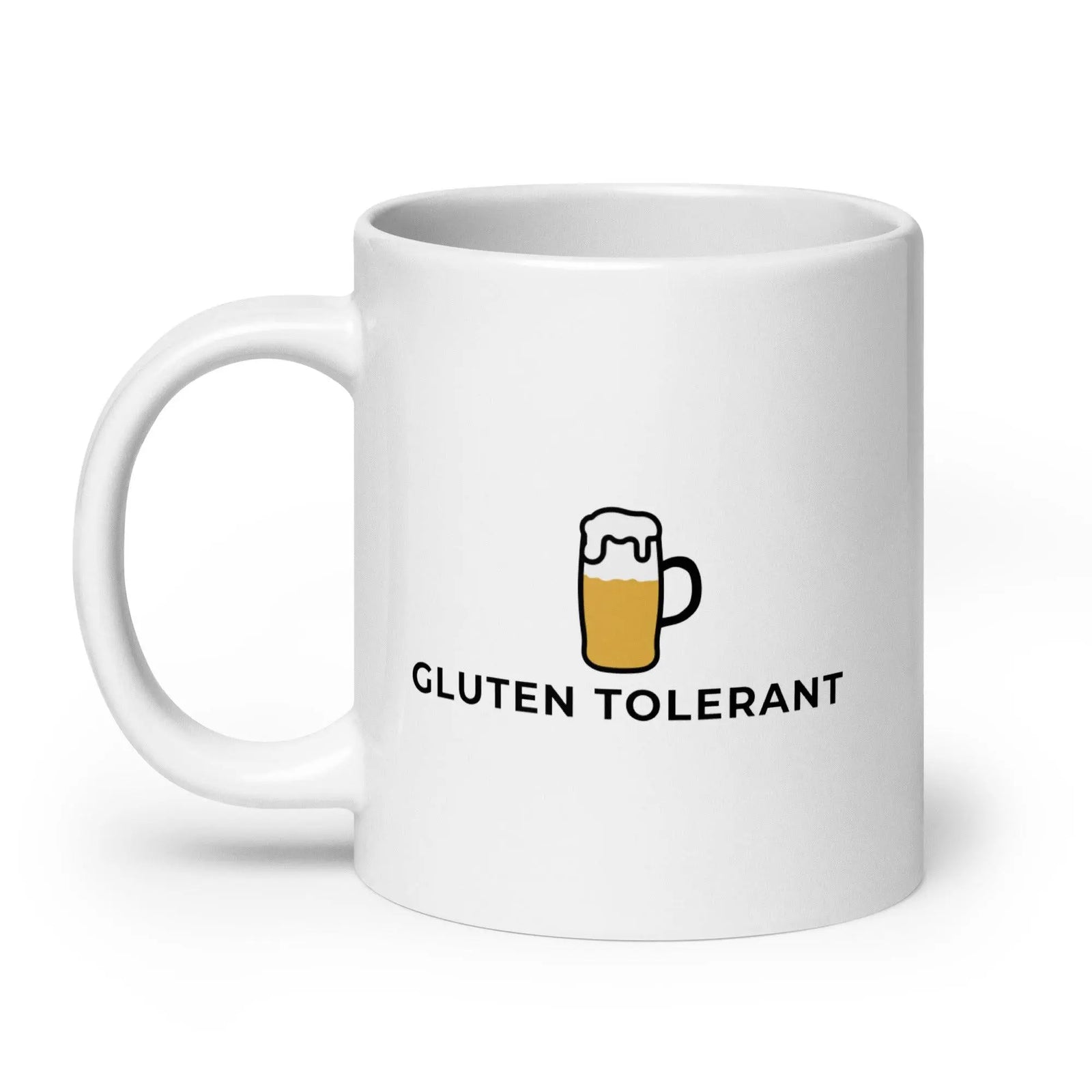 Gluten Tolerant White glossy mug - Orbital Clothing