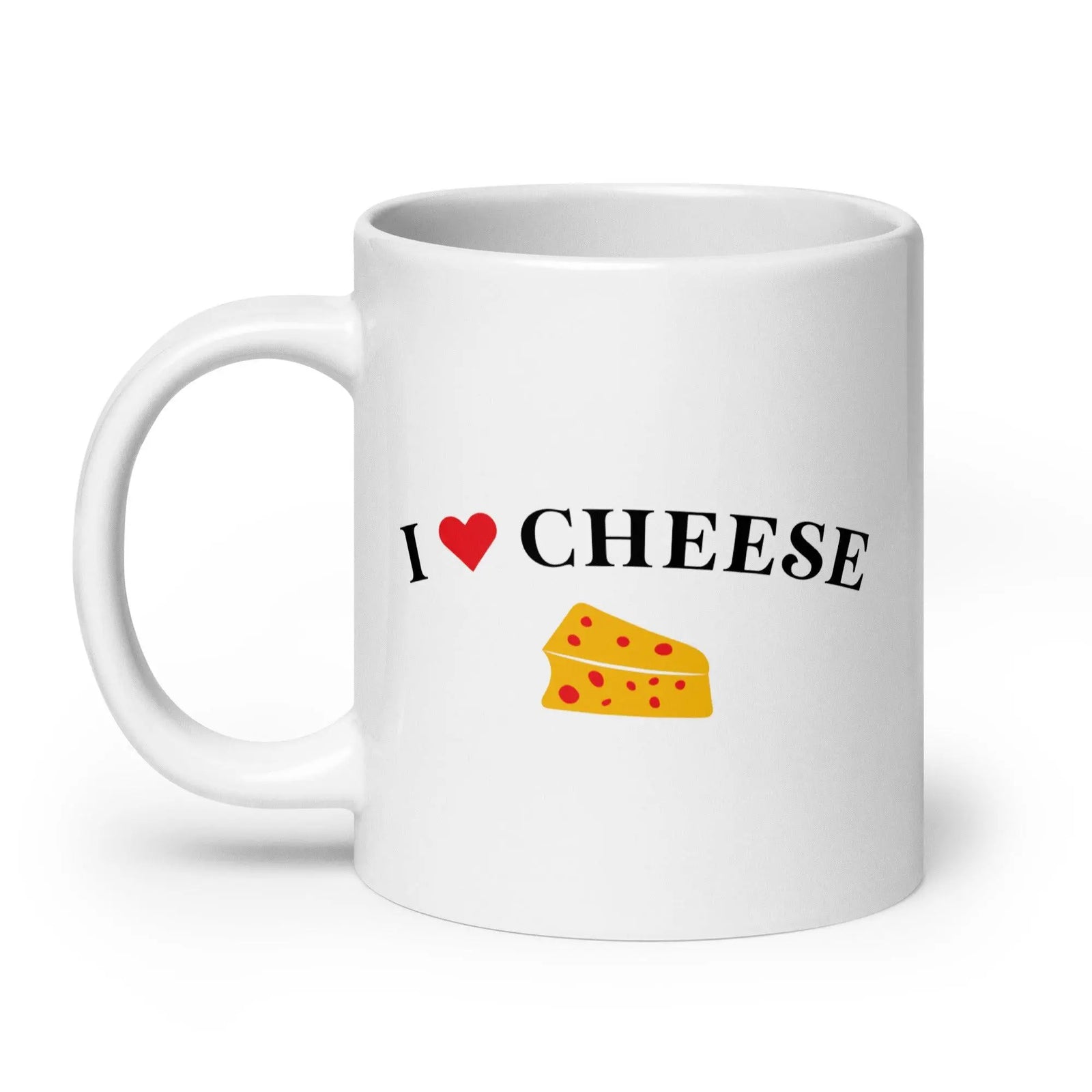 I Love Cheese White glossy mug - Orbital Clothing