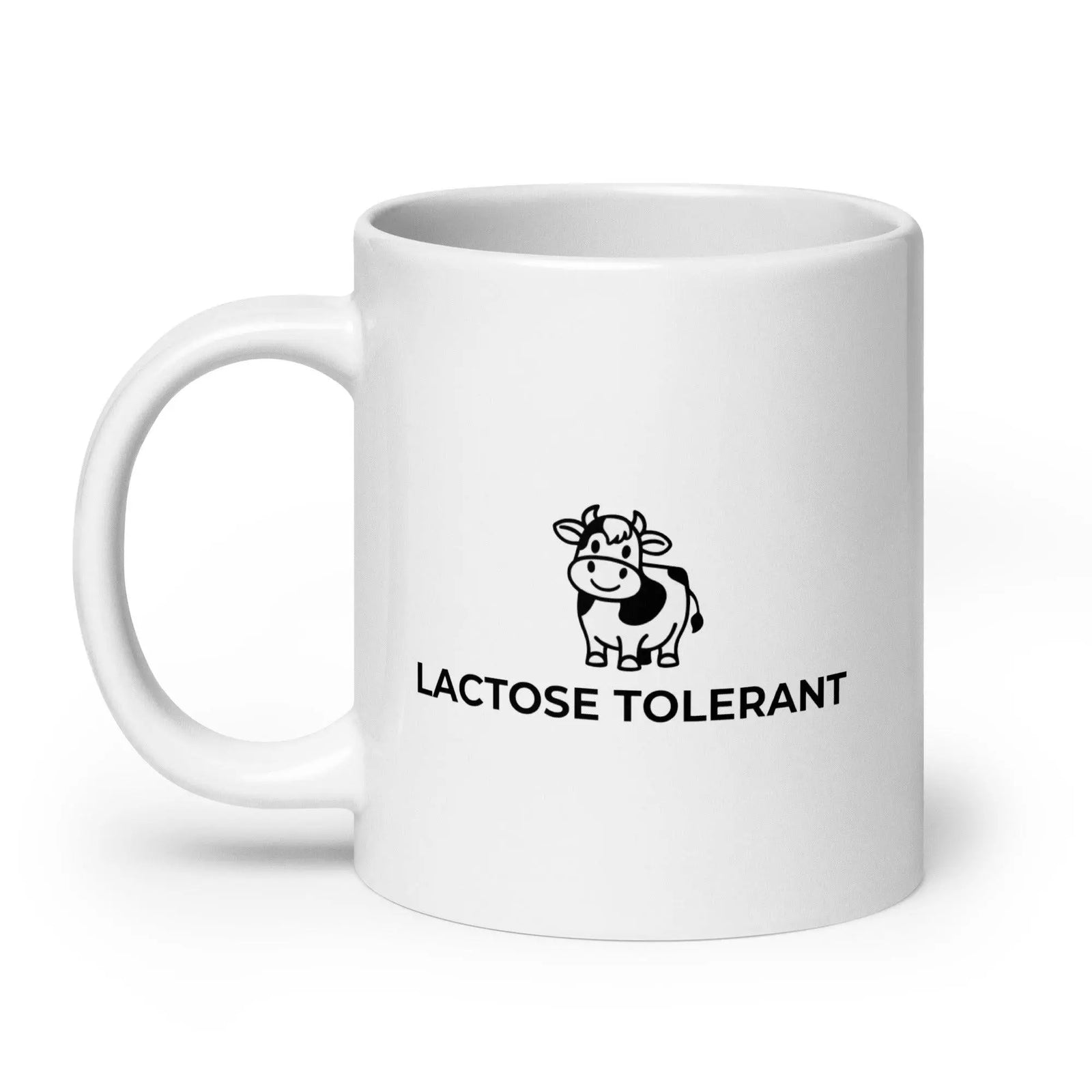 Lactose Tolerant White glossy mug - Orbital Clothing