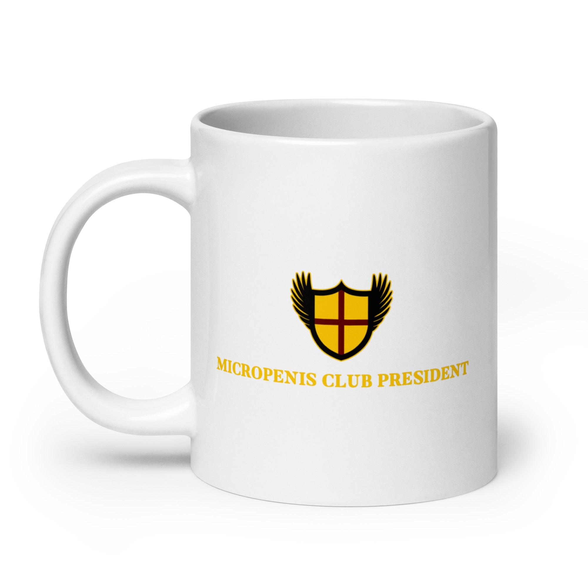 Micropenis Club President White glossy mug - Orbital Clothing
