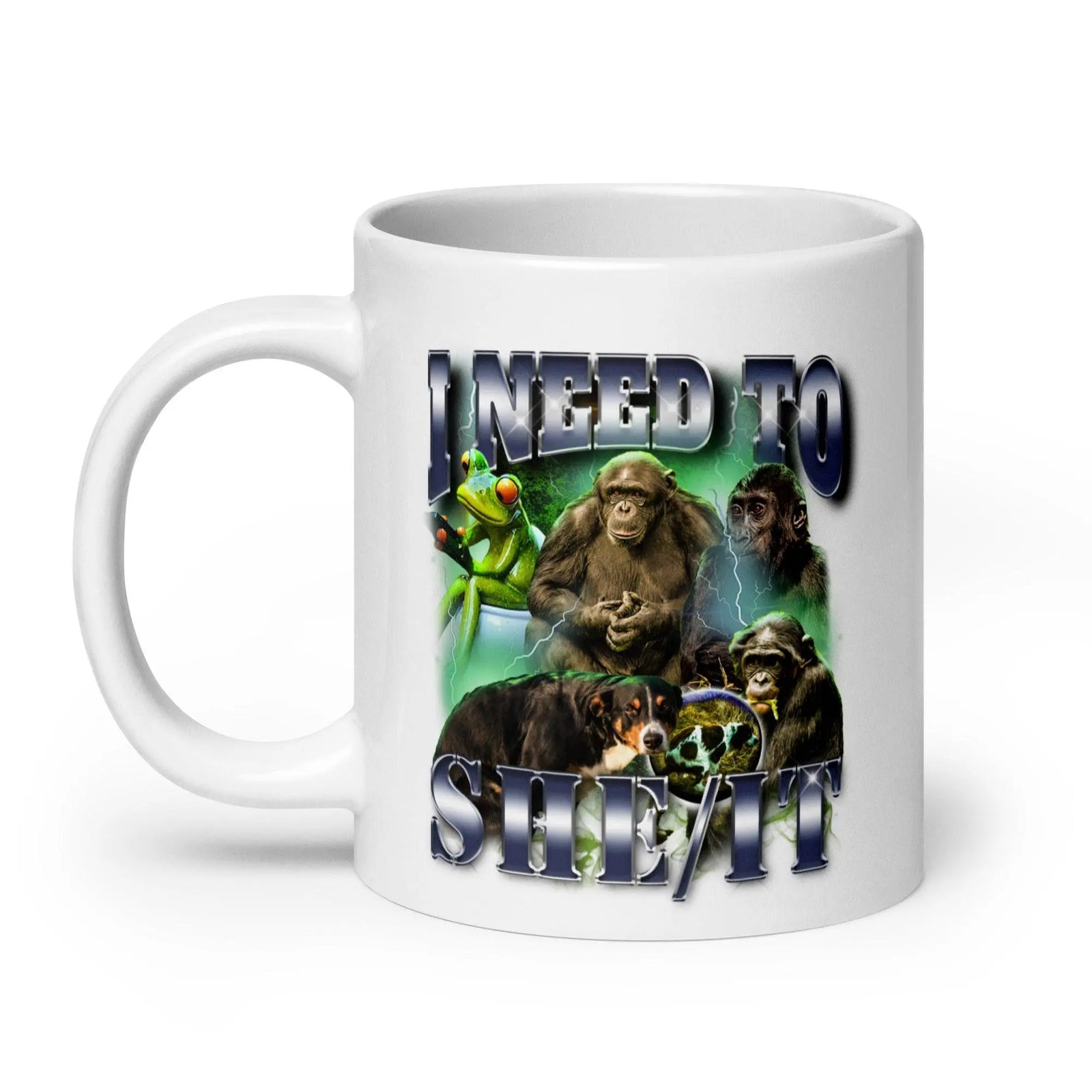 I need to she_it White glossy mug - Orbital Clothing