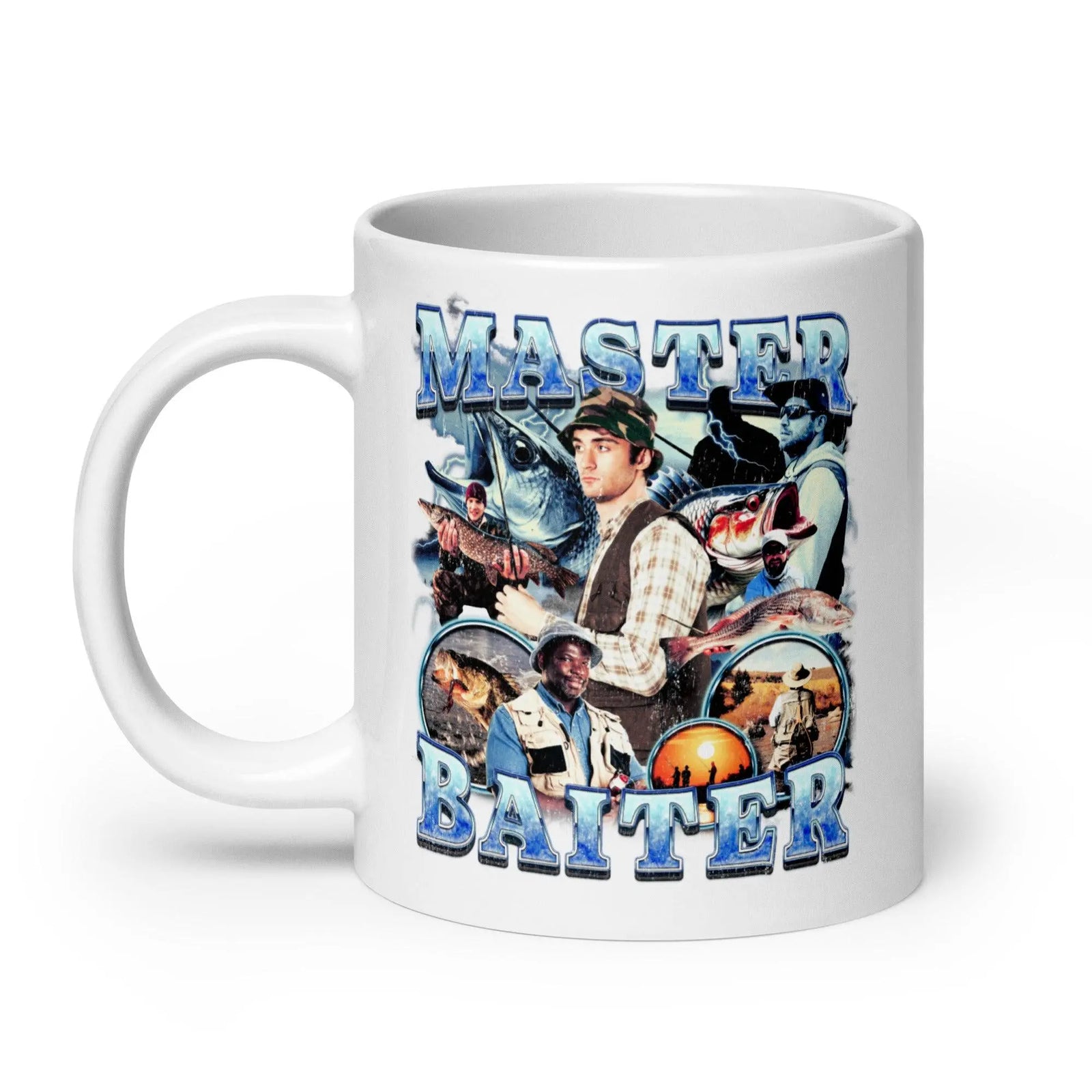Master Baiter White glossy mug - Orbital Clothing