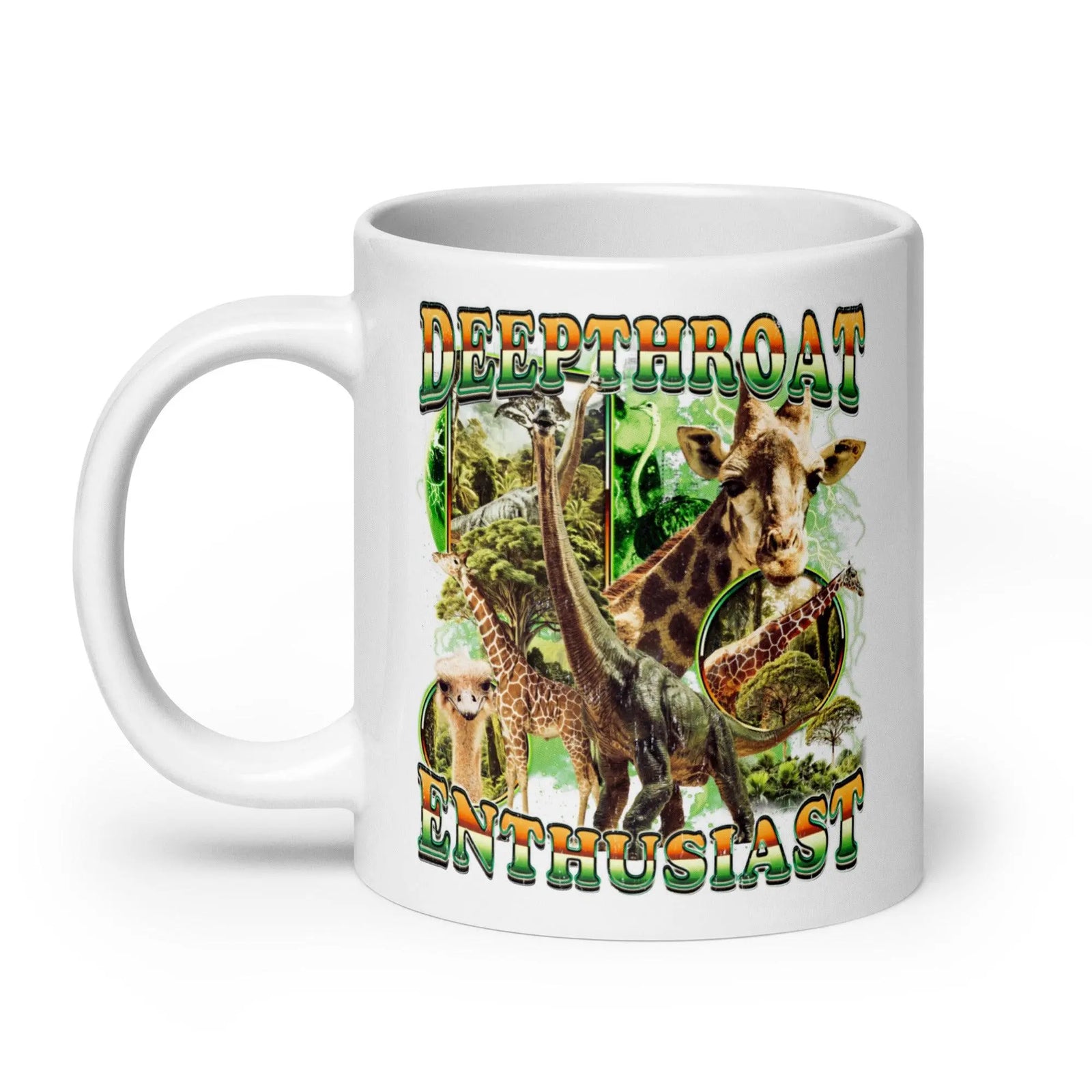 Deepthroat Enthusiast White glossy mug - Orbital Clothing