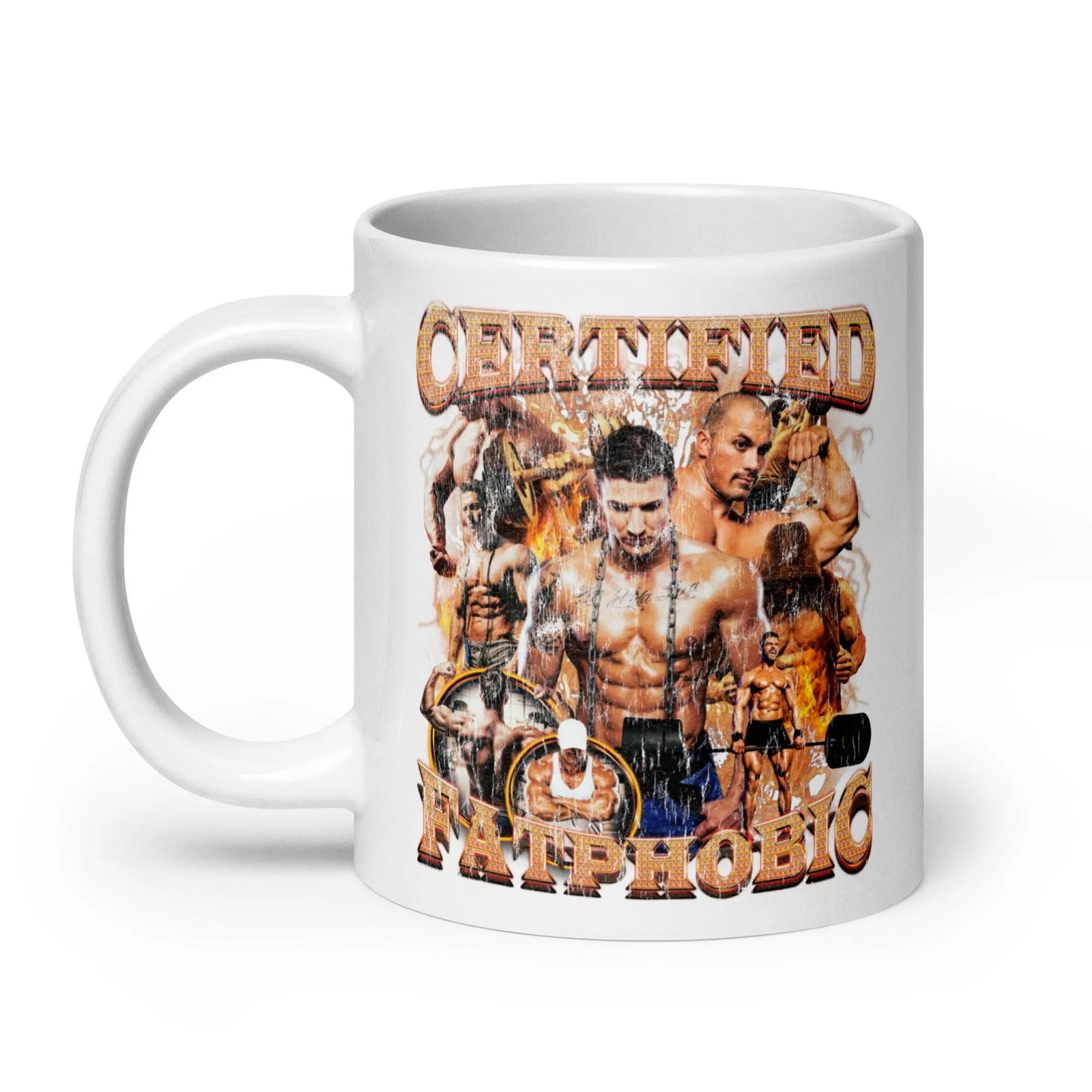 Certified Fatphobic White glossy mug - Orbital Clothing
