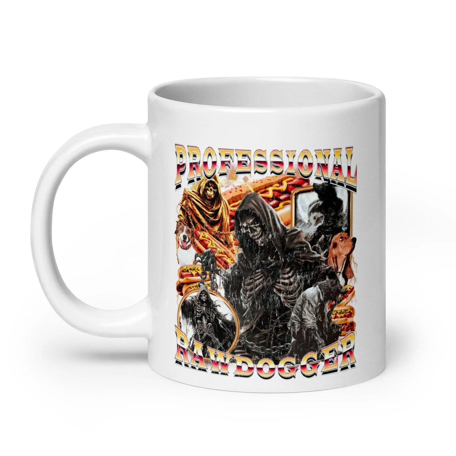 Professional Rawdogger White glossy mug - Orbital Clothing