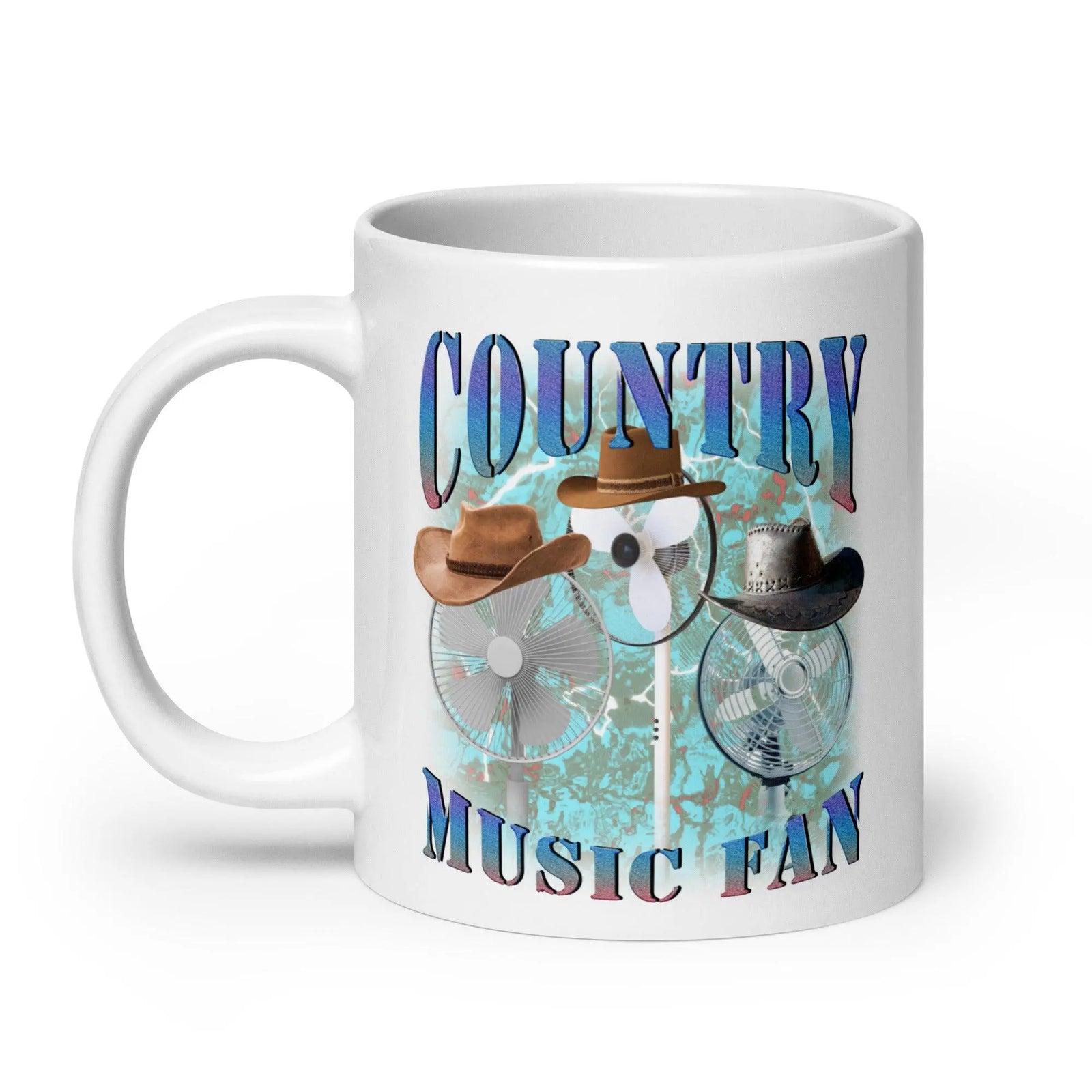 Country Music Fan White glossy mug - Orbital Clothing