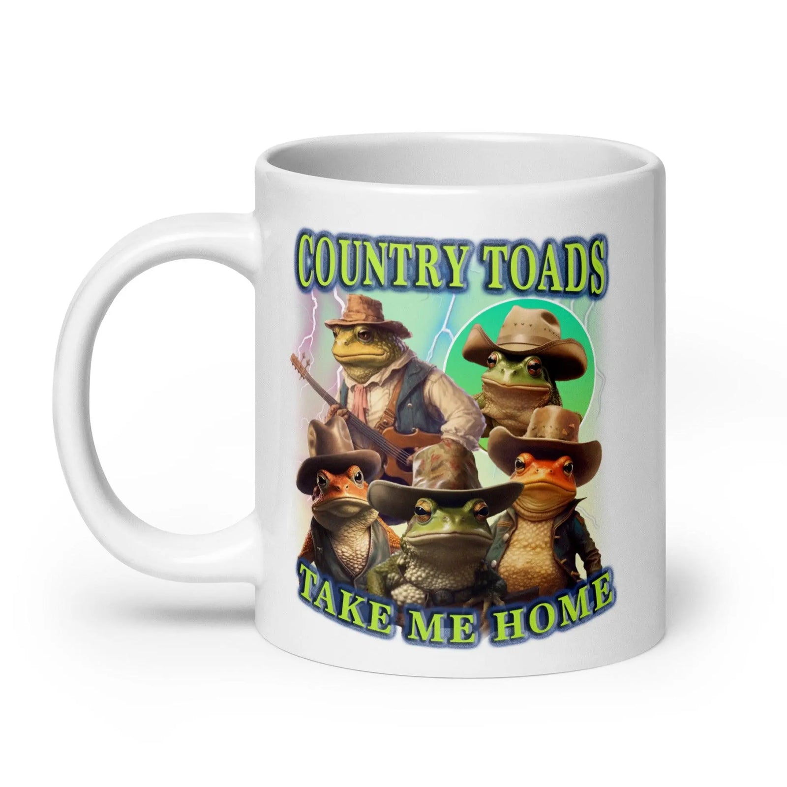 Country Toads Take me Home White glossy mug - Orbital Clothing