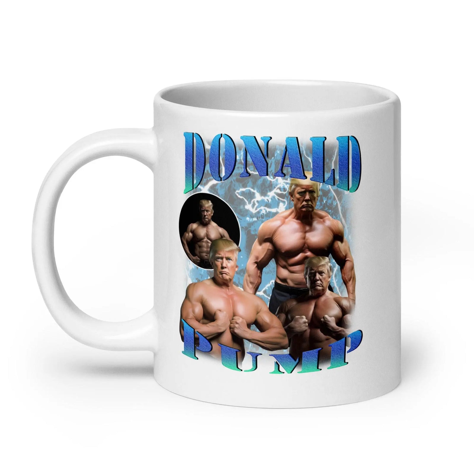 Donald Pump White glossy mug - Orbital Clothing