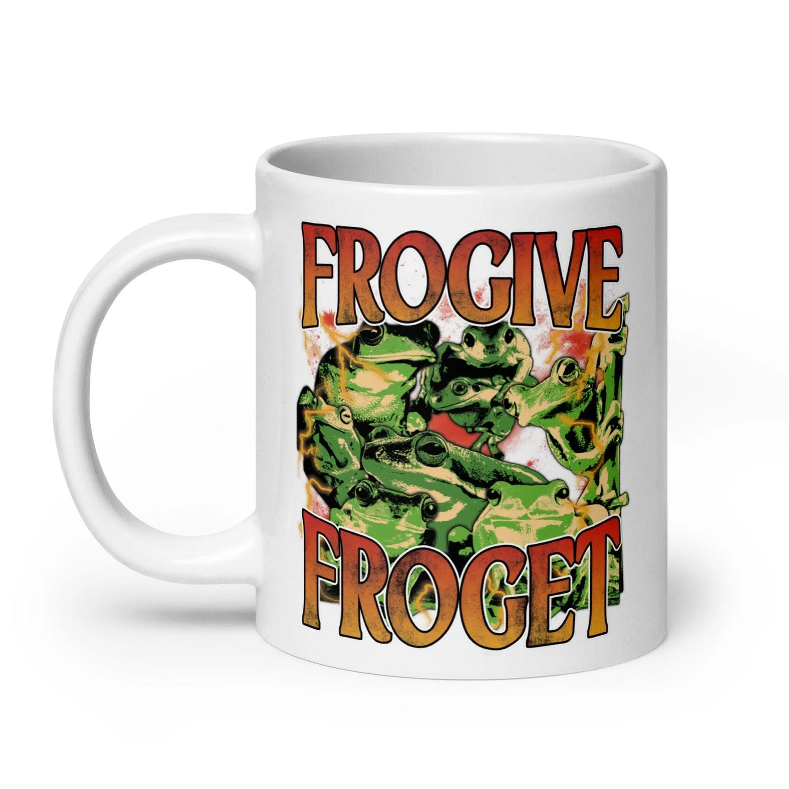 Frogive Forget White glossy mug - Orbital Clothing