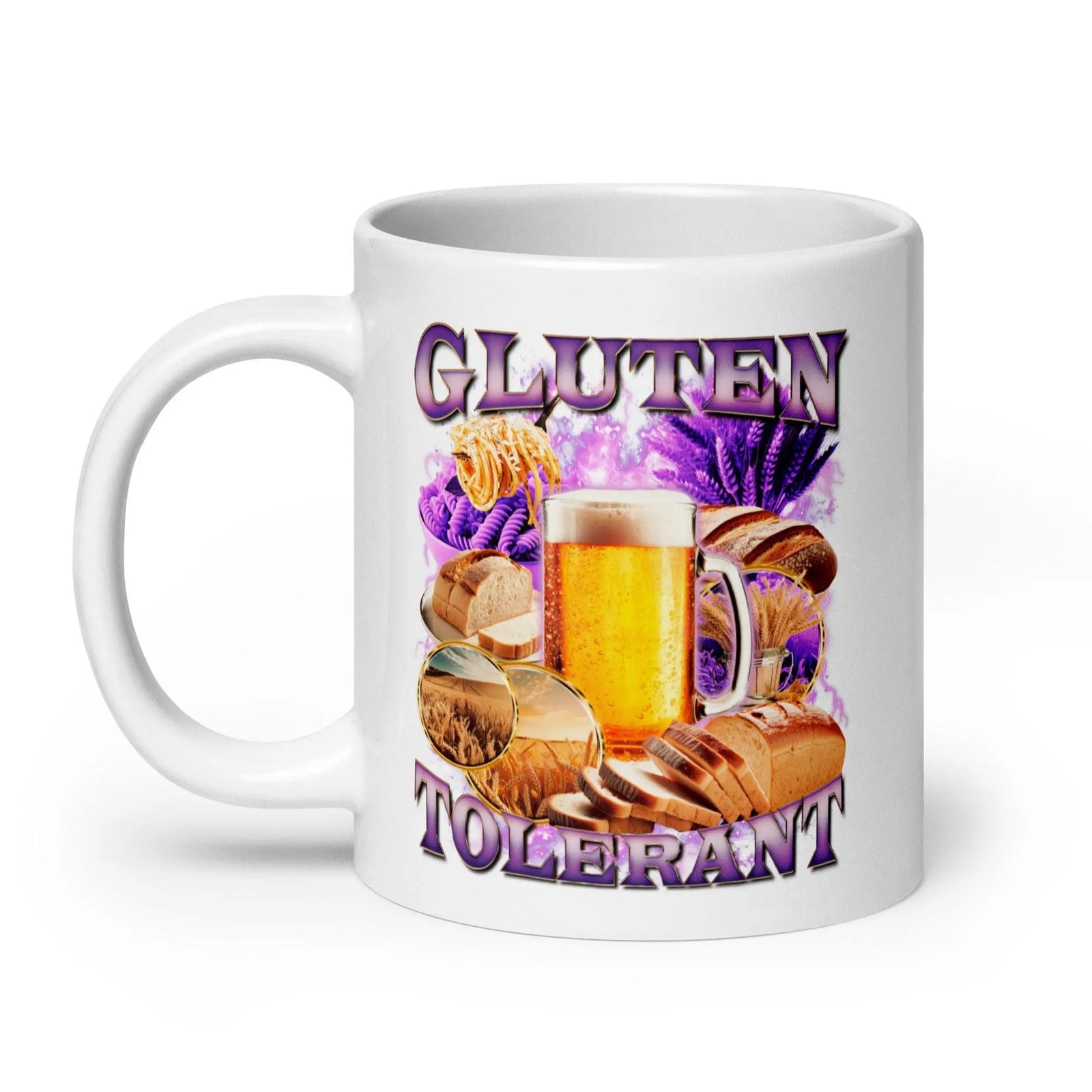 Gluten Tolerant White glossy mug - Orbital Clothing