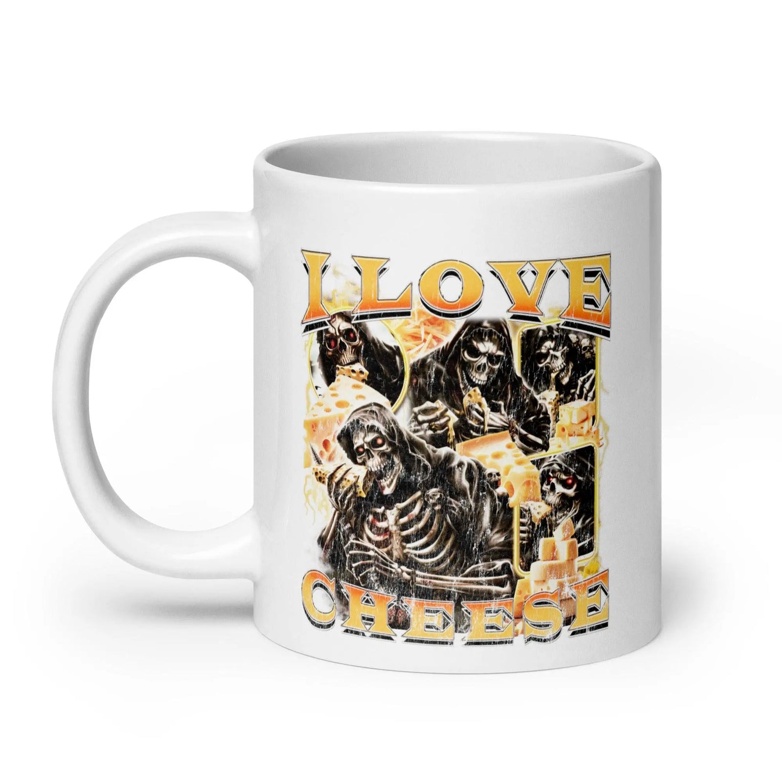 I Love Cheese White glossy mug - Orbital Clothing