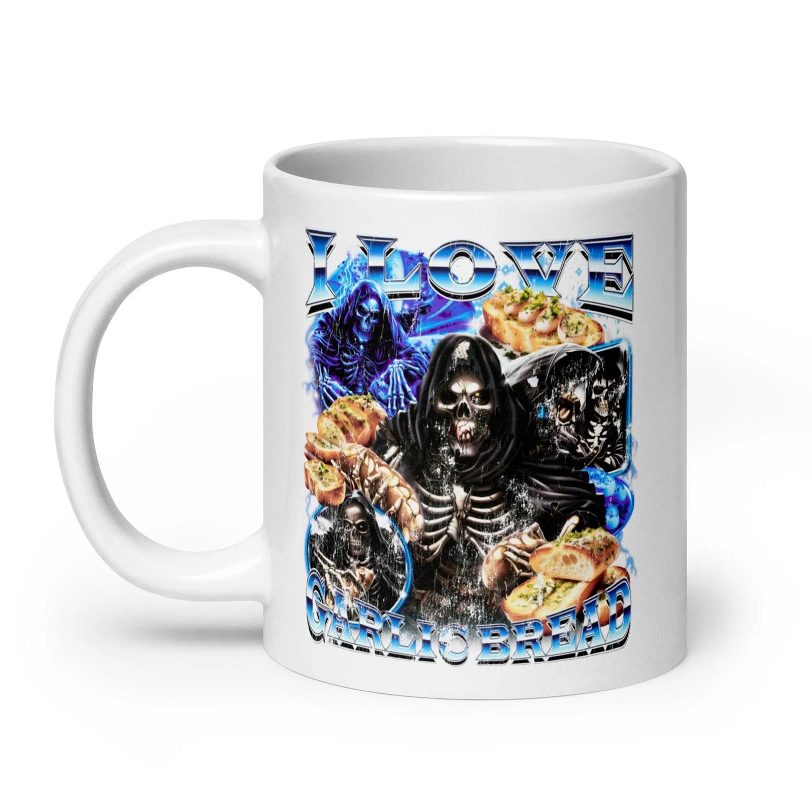 I Love Garlic Bread White glossy mug - Orbital Clothing