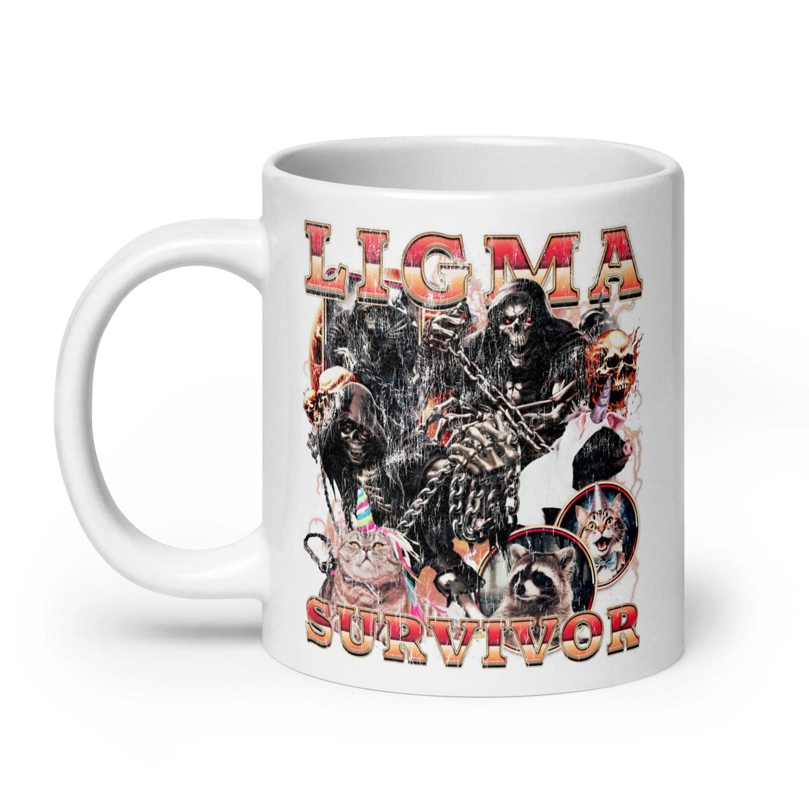 Ligma Survivor White glossy mug - Orbital Clothing