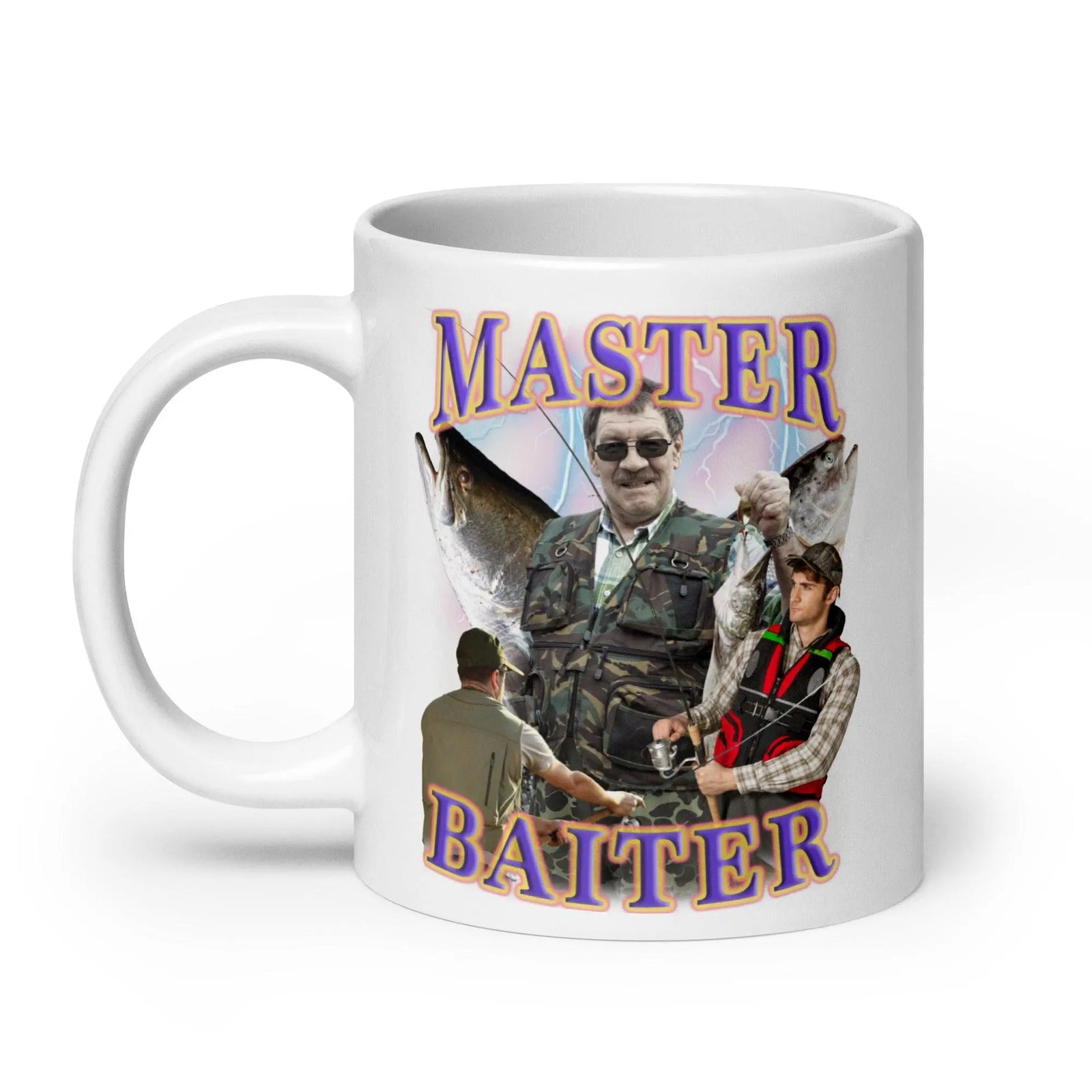 Master Baiter White glossy mug - Orbital Clothing