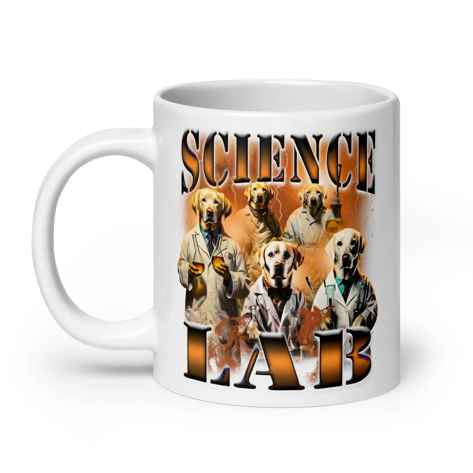 Science Lab White glossy mug - Orbital Clothing