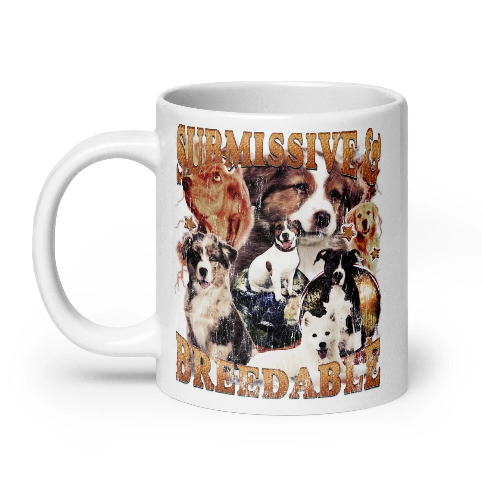 Submissive and Breedable White glossy mug - Orbital Clothing
