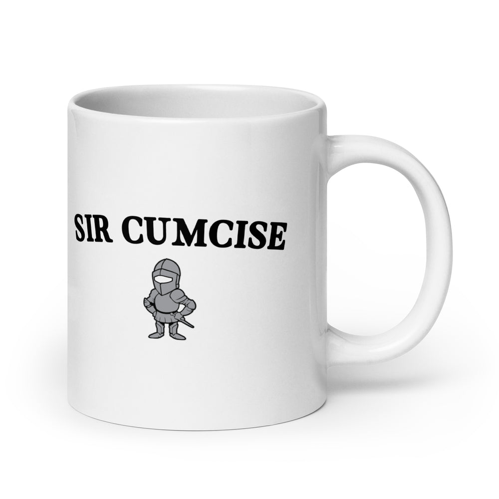 Sir Cumcise White glossy mug