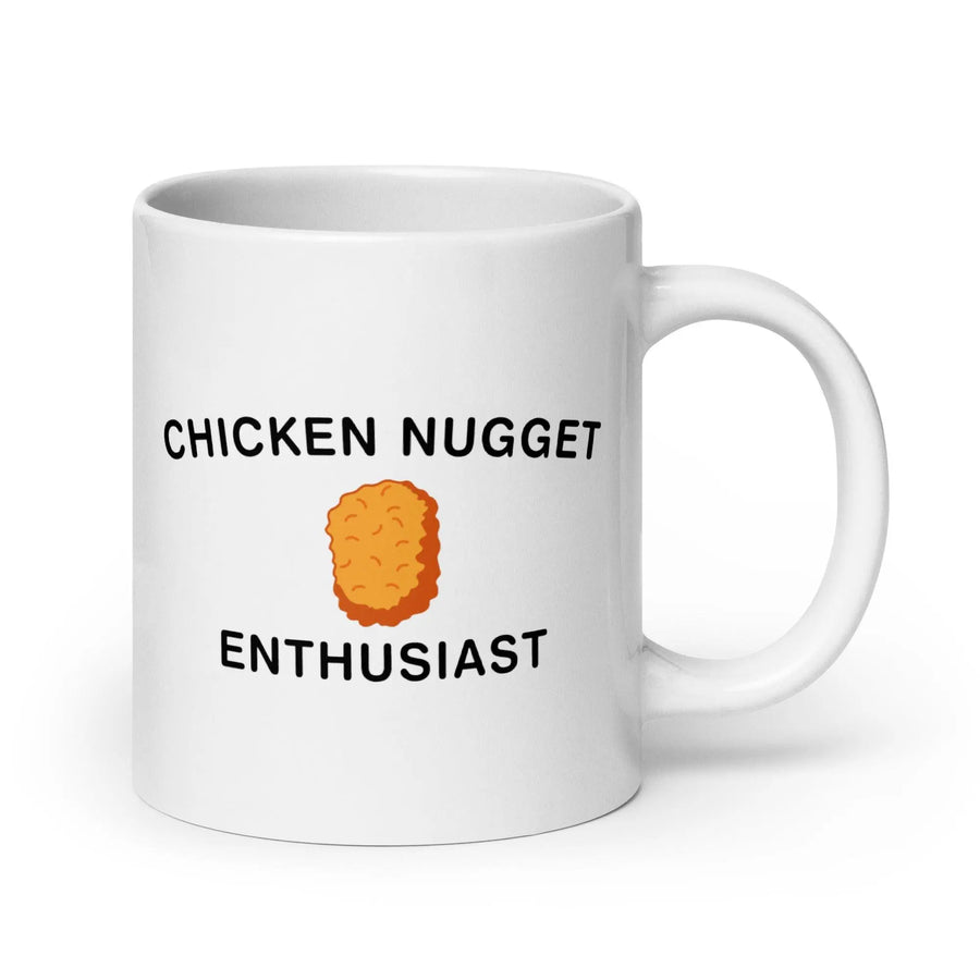 Chicken Nugget Enthusiast White glossy mug - Orbital Clothing