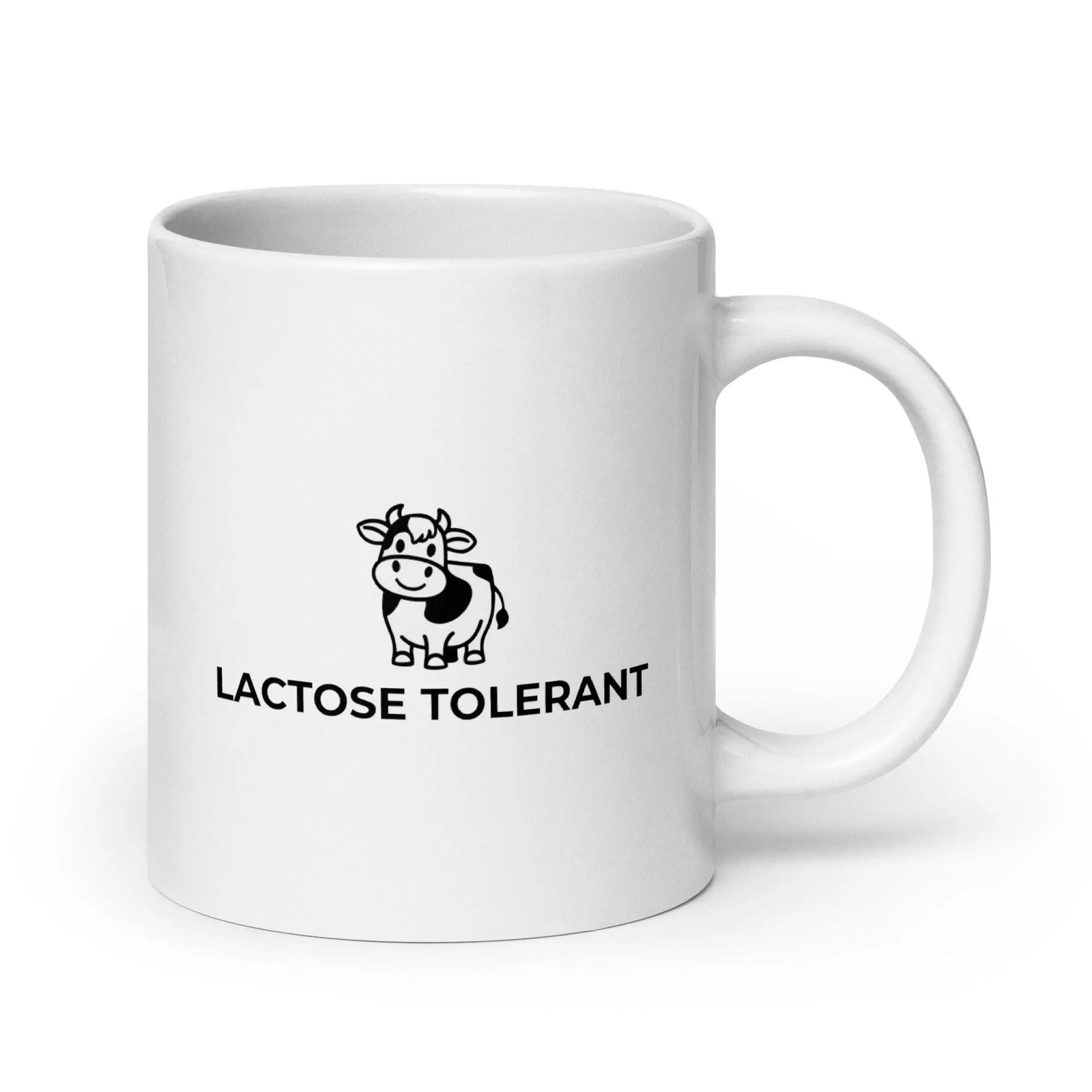 Lactose Tolerant White glossy mug - Orbital Clothing