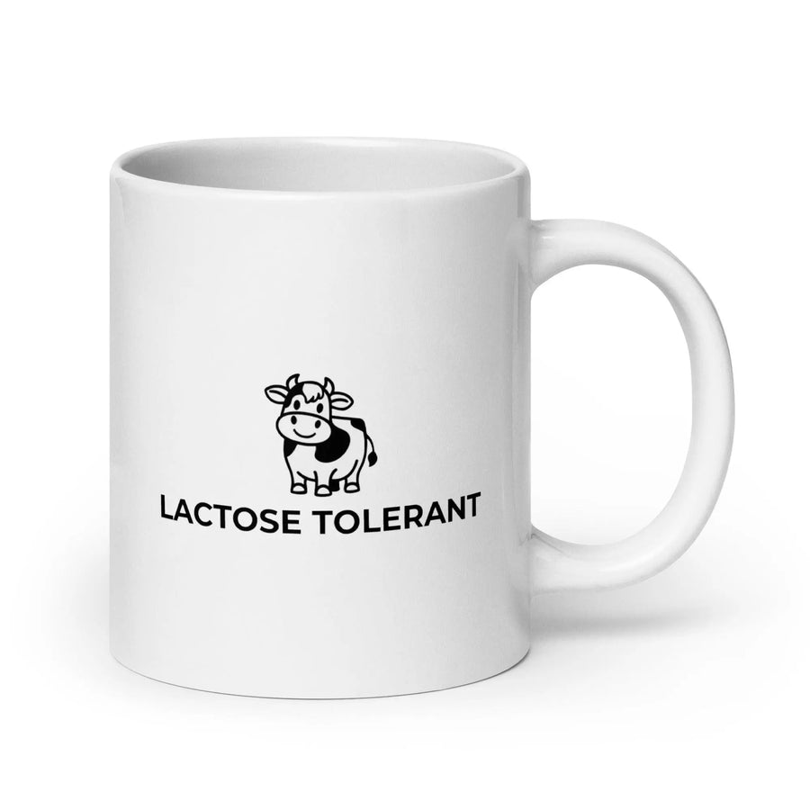 Lactose Tolerant White glossy mug - Orbital Clothing