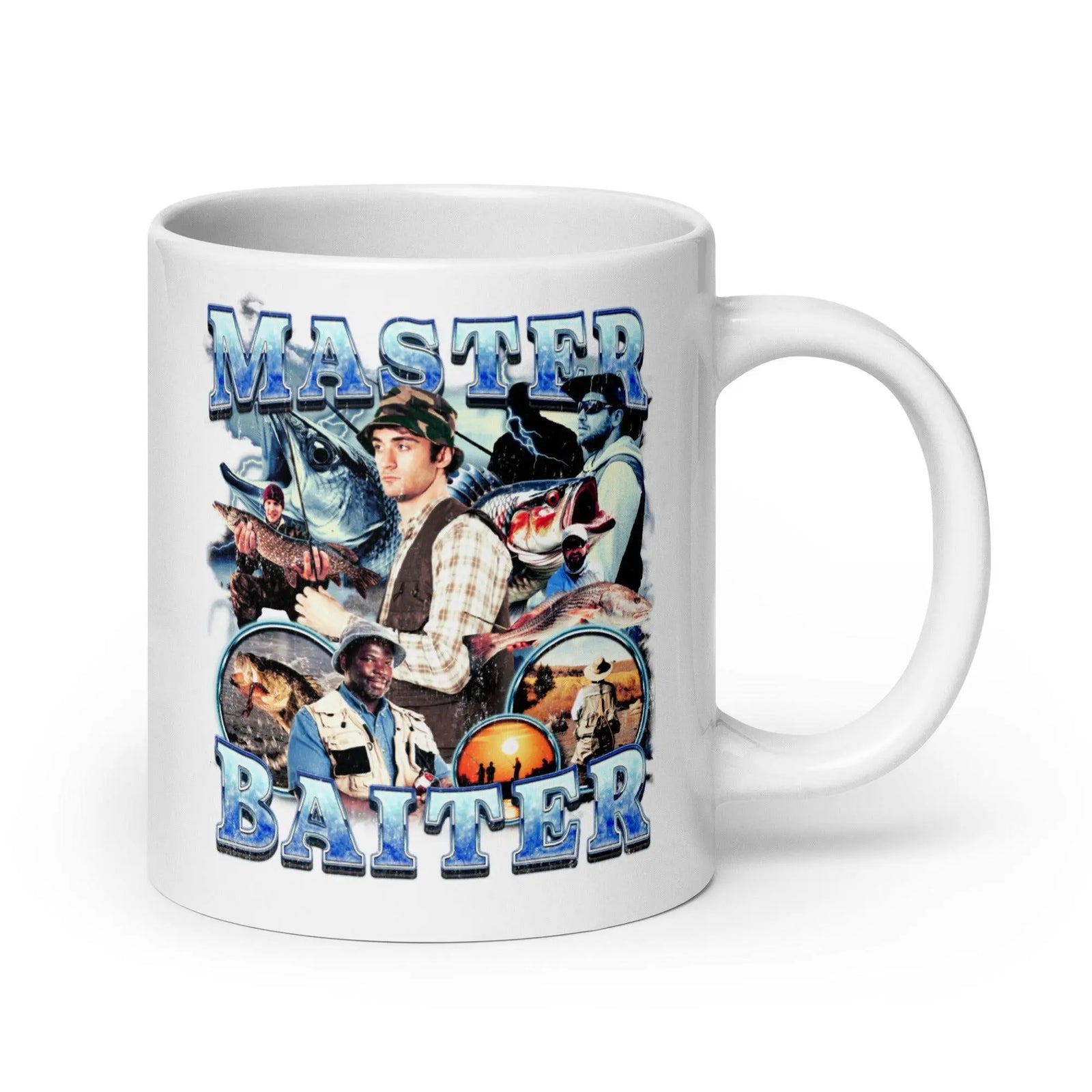 Master Baiter White glossy mug - Orbital Clothing
