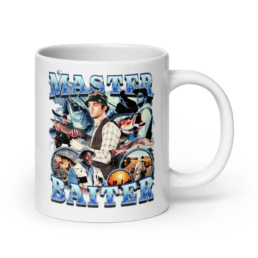Master Baiter White glossy mug - Orbital Clothing