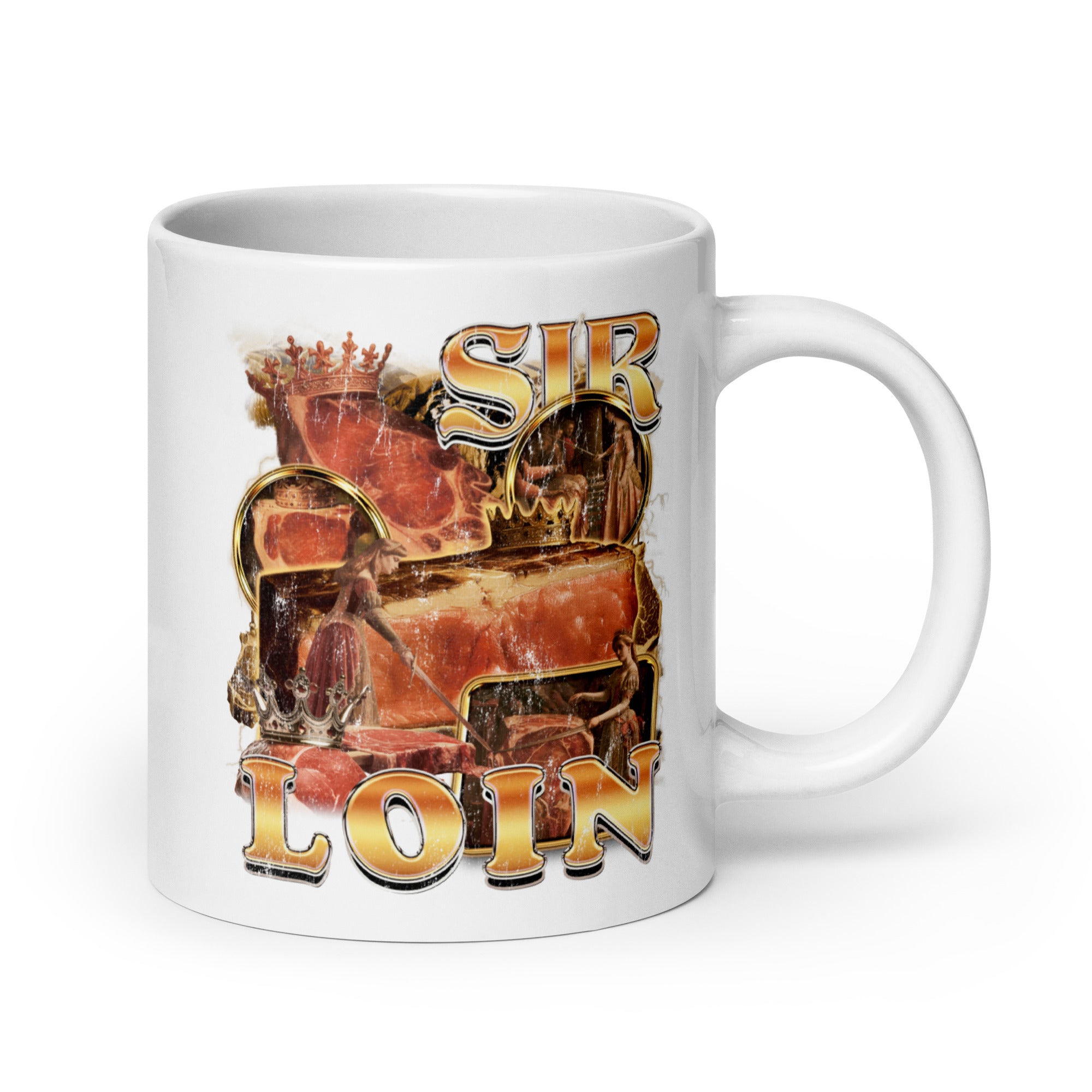 Sir Loin White glossy mug