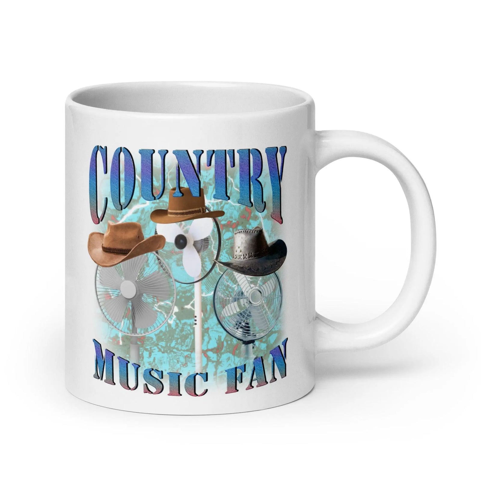 Country Music Fan White glossy mug - Orbital Clothing