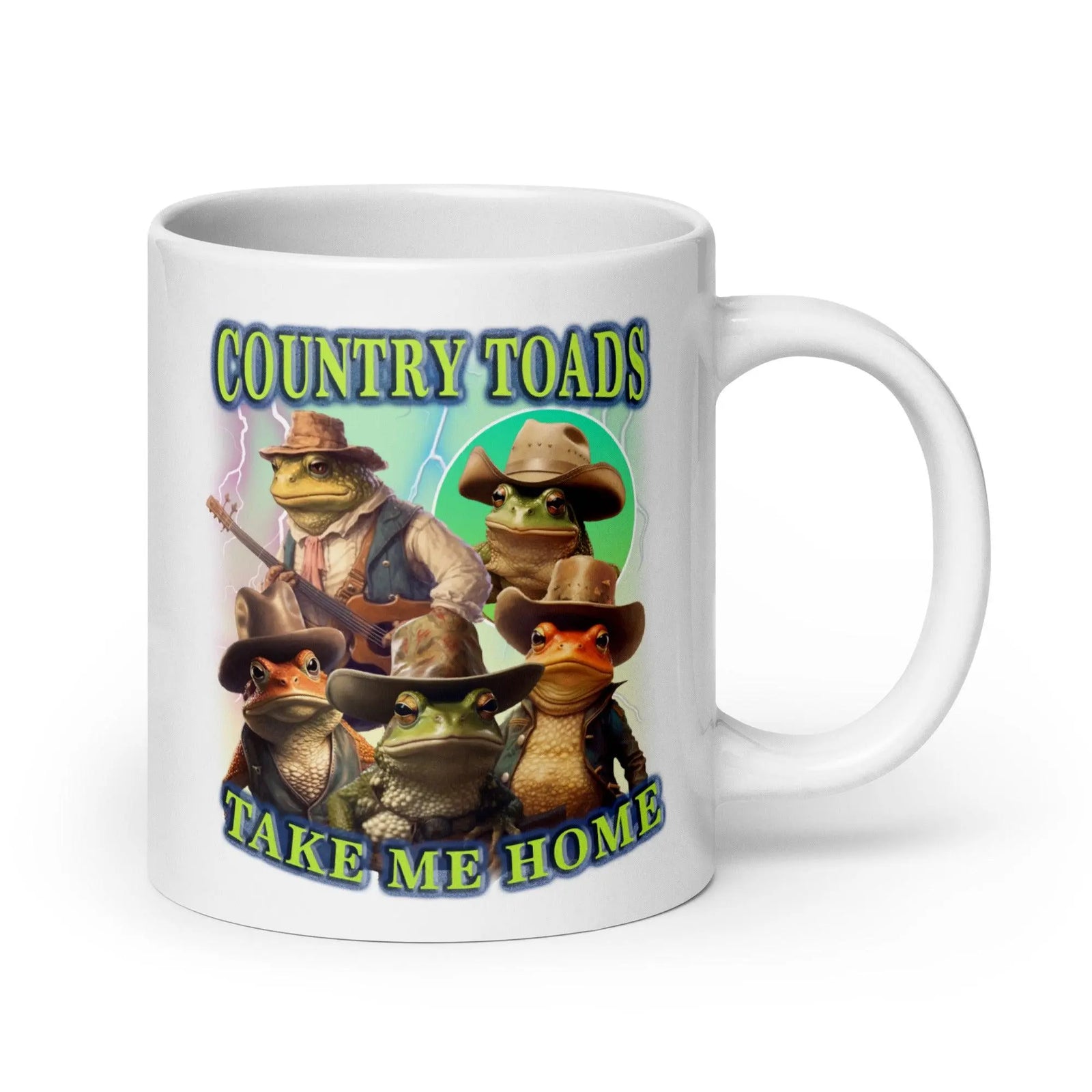 Country Toads Take me Home White glossy mug - Orbital Clothing