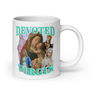 Devoted Virgin White glanzende mok