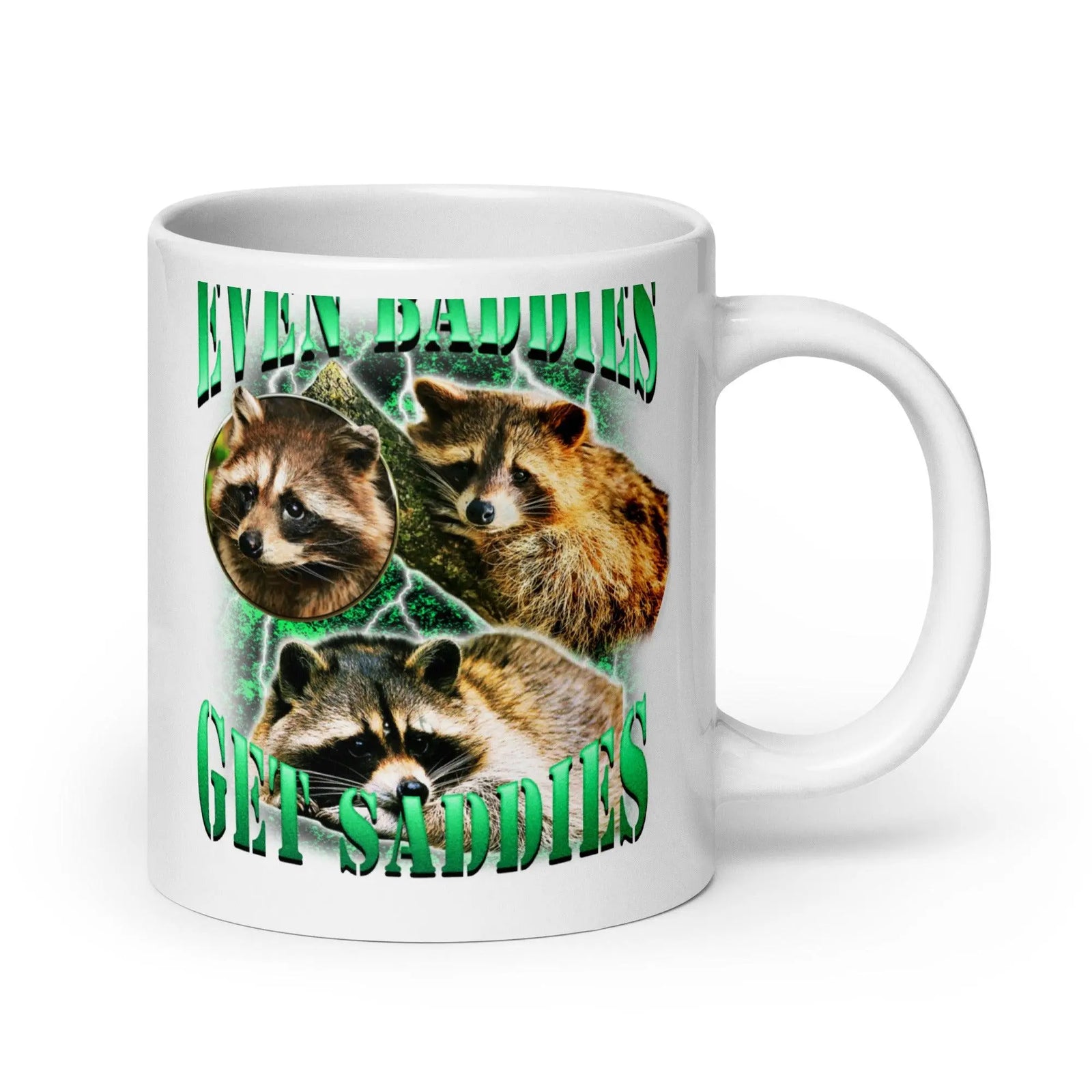 Even Baddies Get Saddies White glossy mug - Orbital Clothing