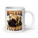 Mutterficker, weißer, glänzender Becher