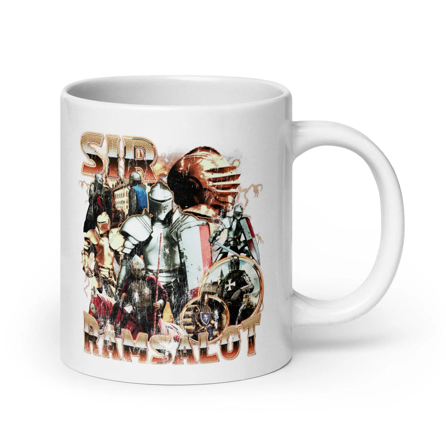 Sir Ramsalot White glossy mug - Orbital Clothing