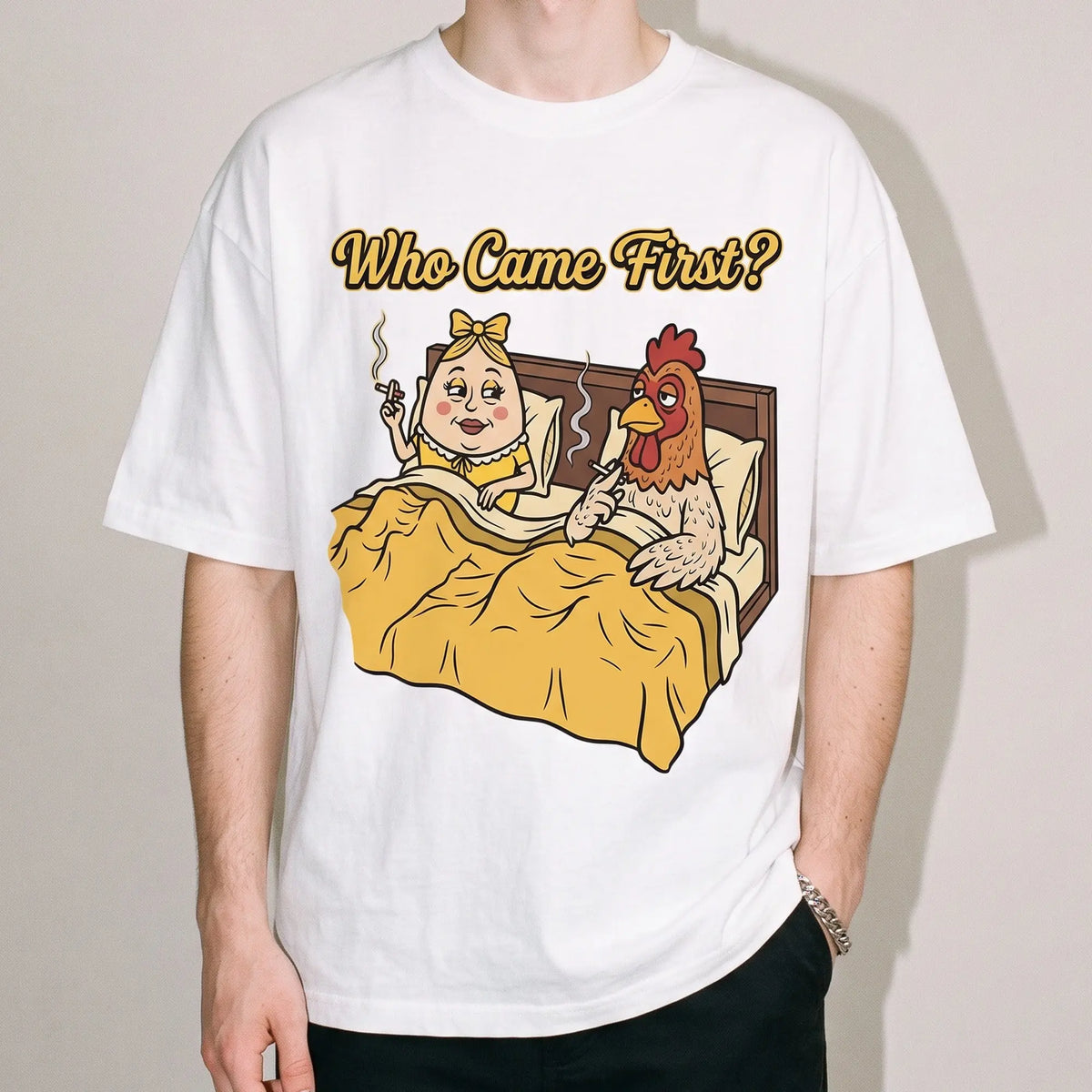 Who came first (the chicken or the egg) T-Shirt - Orbital Clothing