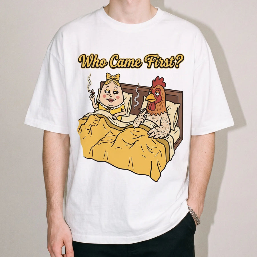 Who came first (the chicken or the egg) T-Shirt - Orbital Clothing