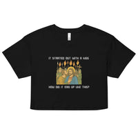It was only a kiss How did it end up like this Jesus & Judas Women’s crop top - Black / XS