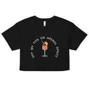 Off My Tits op Aperol Spritz (geborduurd) waarde Dames crop top