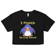 I Peaked on Club Penguin crop top