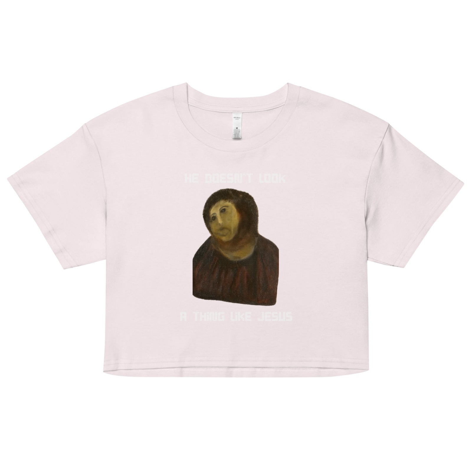 He doesn't look a thing like Jesus Women’s crop top Orbital Clothing