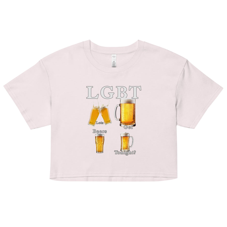 lets get beers tonight Women’s crop top Orbital Clothing