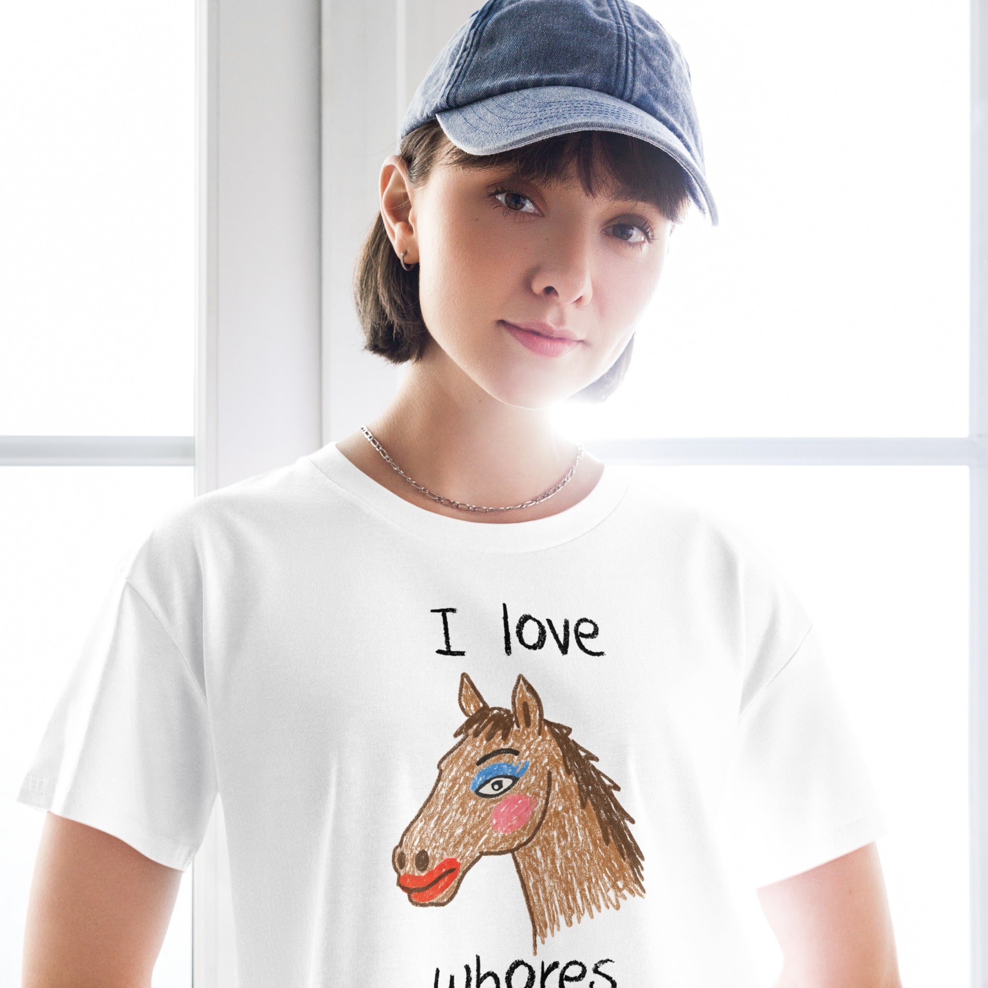 I Love Whores Dames crop top