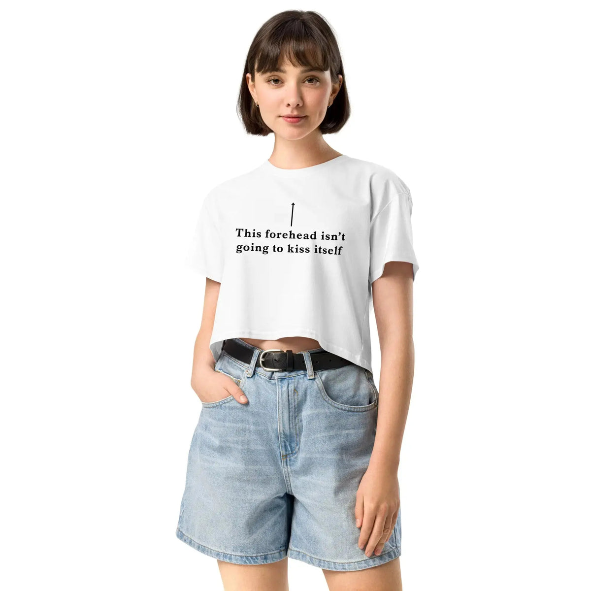 This forehead isn't going to kiss itself crop top Orbital Clothing