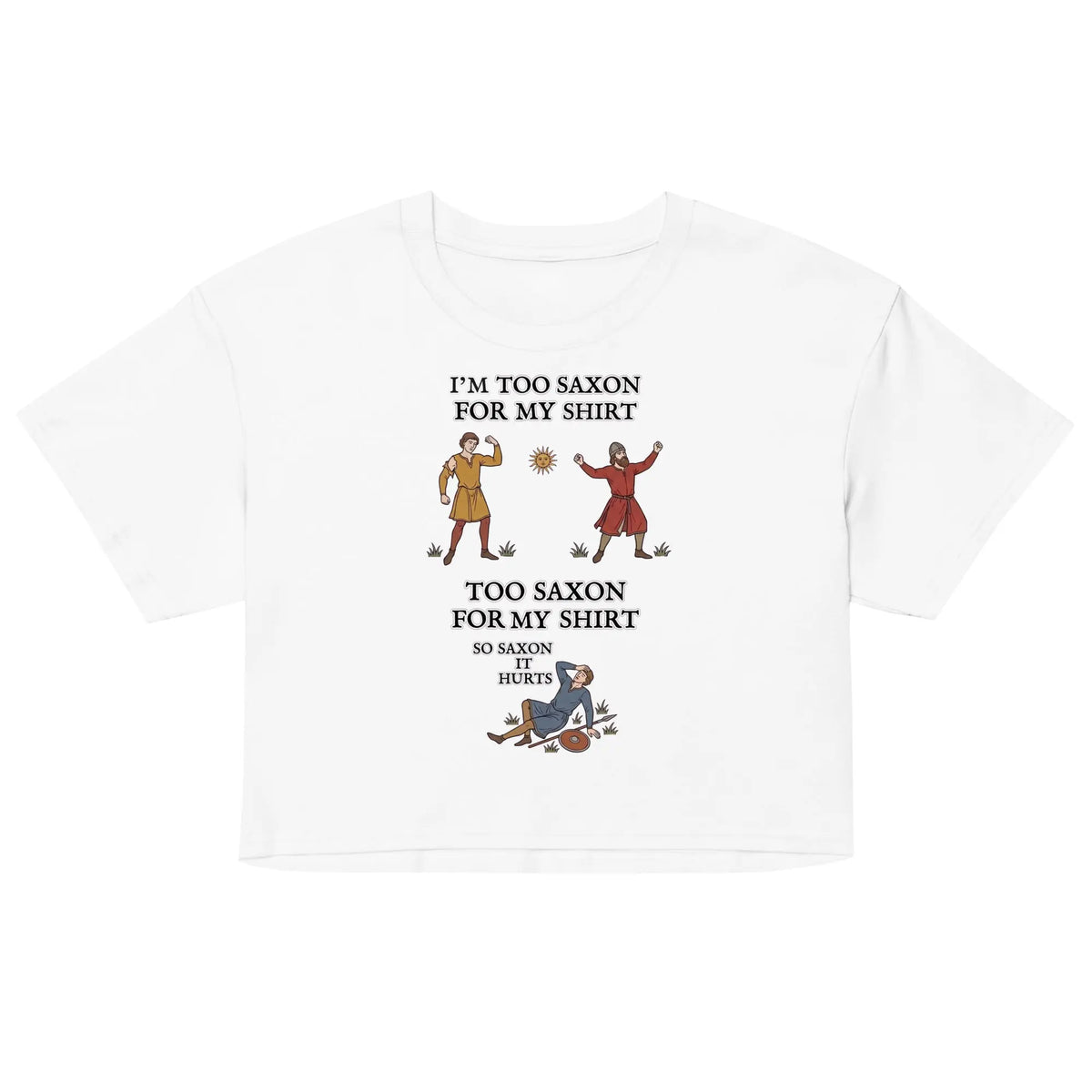 I'm Too Saxon For My Shirt Women’s crop top Orbital Clothing