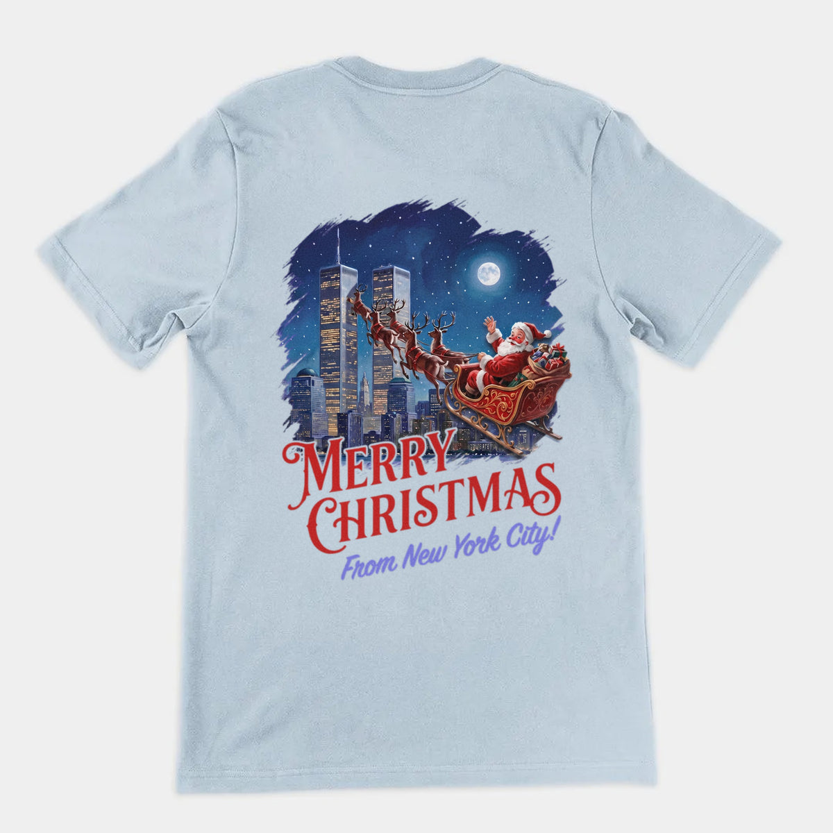 Merry Christmas From New York City T-Shirt (backprint) Orbital Clothing